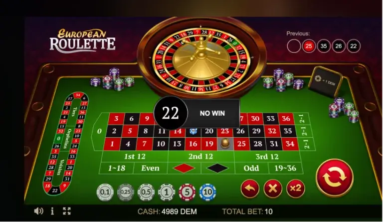 European Roulette Announced Bets slot